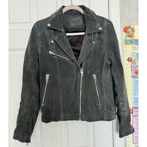 BLANKNYC Suede Gray Women’s Medium Moto Biker Jacket